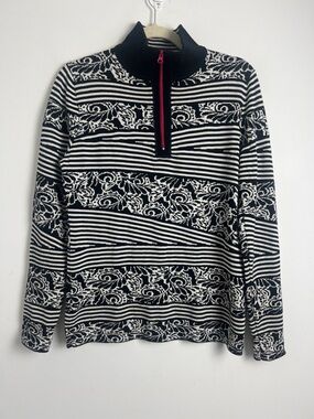 Title Nine Medium Super Power 100% Washable Wool Synergy Knit 1/4 Zip Sweater